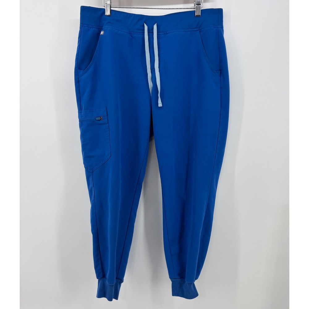 FIGS Zamora Jogger Scrub Pants Women's L/P Royal Blue Technical Collection